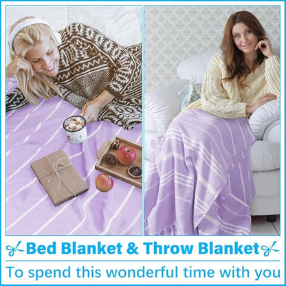Oversized Turkish Beach Towel Blanket XXL Cotton Sandproof Towels Boho Woven Extra Large Big Sand Free Giant Throw Thick Blankets Huge Quilt XL Picnic Camping Necessities Cloud For Adult Gifts