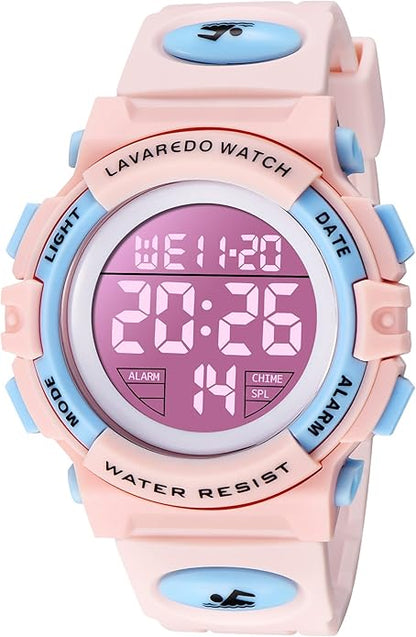 Kids Watch,Boys Watch for 3-15 Year Old Boys,Digital Sport Outdoor Multifunctional Chronograph LED 50 M Waterproof Alarm Calendar Analog Watch for Children with Silicone Band,Kids Gift