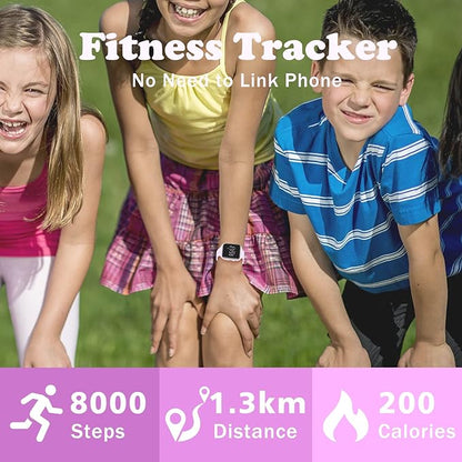 Kids Watches for Girls Boys Digital Sport Watch with Step Counter Pedometer Vibration Alarm Clock, No App Waterproof Fitness Tracker Kids Watch Boys Girls Teens Students Ages 5-16