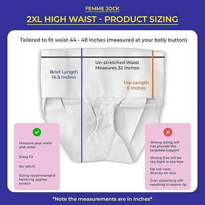 Women’s Pelvic Orthotic Support Belt ― Uterus Girdle for Prolapsed Bladder | Vulvar Varicosities | Postpartum Recovery | Dysfunction Pain Relief - High Waist - WHITE - XXL