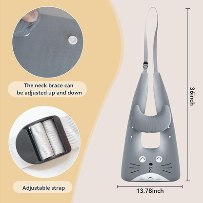 Travel Pillow,Car Pillow Kids Travel Pillow Car seat Pillow U Shaped Pillow for Travel Skin-Friendly Material The Sleeping Aid for Adults and Kids on Road Trips (Gray)