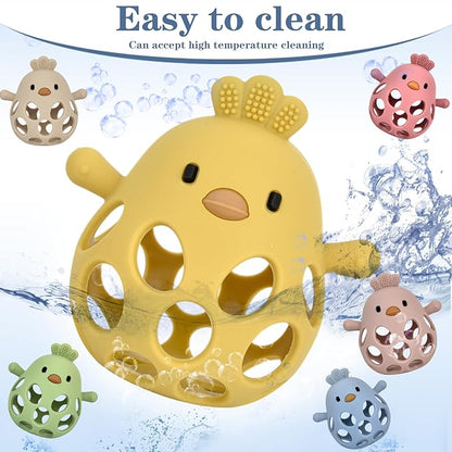 Baby Teething Toys, Teething Toys, Teethers for Babies 3-6 Months, Baby Chew Toys, BPA Free Teether Mitten with Soft Texture for Sensory Exploration and Itching Teething Relief