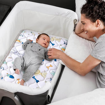 Baby Bassinet Mattress 32x 18 inches- Firm Support and Comfort Premium Foam,Noiseless and Odorless,Hypoallergenic Small Crib Mattress, Fits Moses Basket, Dual Sided with Soft Breathable Fabric