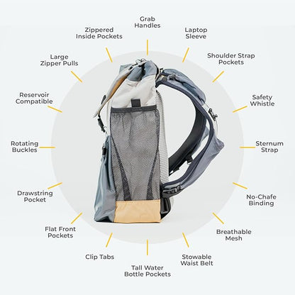 Baby Carrier and 40L Diaper Bag – Hip Healthy Certified Baby Carrier for Newborn to Toddler, Great for Hiking and Everyday Use - Lightweight, Machine Washable, TSA-Ready