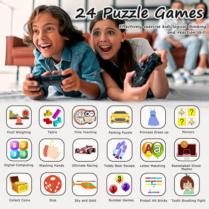 Smart Watch for Kids with 24 Games, HD Touch Screen, Video Camera, Music Player, Pedometer, Flashlight, Alarm Clock - 12/24 hr Kids Watches for Boys & Girls Aged 5-12