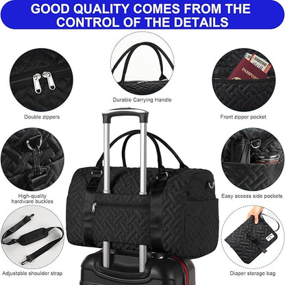 Diaper Bag Tote: Mommy Bag, Baby Bag for Boy and Girl, Mom Hospital Bag, Twins or 2 Kids Diapers Bag
