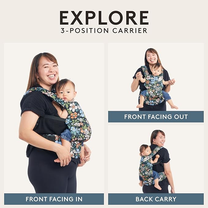 Baby Tula Explore Carriers - Breathable Baby Carrier Newborn to Toddler - Adjustable Toddler Carrier - Multiple Ergonomic Positions Front and Back - Ergonomic Fit for 7-45 lb - Mesh, Land Before