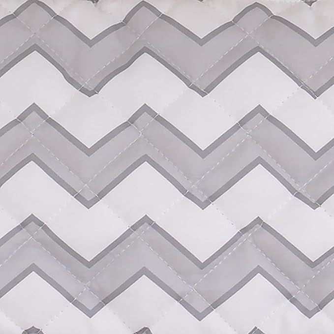 – Soft Gray and White Chevron High Chair Pad | Easy to Install Replacement Cushion | Fits Most 3-5 Point Harness High Chairs