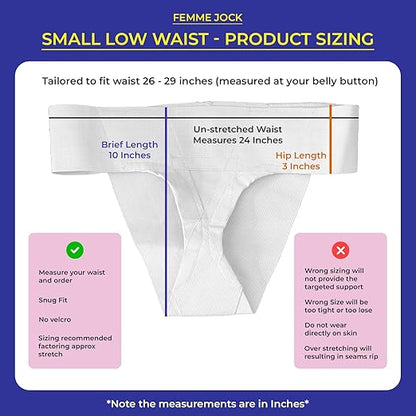 Patented Women’s Pelvic Floor Orthotic Support Belt ― Uterus Pain Relief Girdle for Dropped Bladder, Vulvar Varicosities, Postpartum Recovery, SPD | Low Waist - White (S)