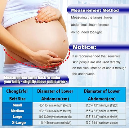 ChongErfei Maternity Belt, Pregnancy 3 in 1 Support Belt for Back/Pelvic/Hip Pain, Maternity Band Belly Support for Pregnancy Belly Support Band (M: Fit Ab 35.5"-47.3", Black)
