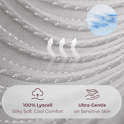 Momcozy Ultra-Light Nursing Cover for Breastfeeding, Soft Breathable Tencel™ Lyocell Fabric, Multi-Use Feeding Shawl, Newborn Essentials Must Haves(Light Gray)