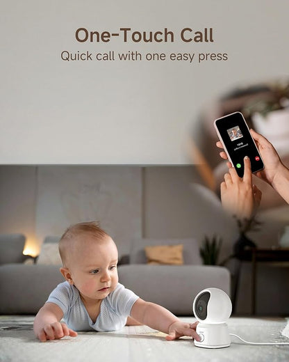ARENTI WiFi Baby Monitor, 5-inch Wireless Display, 1080p PTZ Camera, Free Smartphone App, Encrypted Connection, Lullaby, Super Night Vision, Auto Tracking, Temp Sensor, Support Local Storage(B2 Kit)
