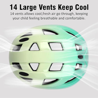 Kids Bike Helmet,2 Sizes Adjustable for Youth Child Boys & Girls Ages 3-5-8-14,Ventilation and Multi-Sport for Bicycle Scooter Skate