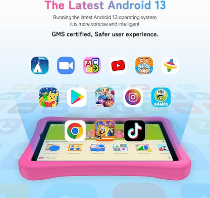 UMIDIGI Kids Tablet, G1 Tab Android PC, 10.1" Tablet for Kids, 4+4G+64G up to 1TB, WiFi 6, 8MP+8MP Dual Camera, Quad-Core, 6000mAh, BT5.0, TÜV Eye Bluelight, Parental Control