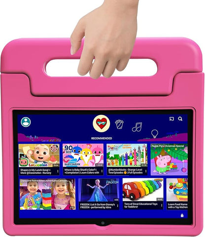Tablet for Kids, 10 Inch Kids Tablet Android, 64GB, Octa-Core, WiFi 6, Big Battery, Google Kids Space, Parental Control 1280 * 800 HD Display Pink
