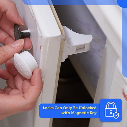 Eco-Baby Universal Replacement Keys for Magnetic Cabinet Locks [2 Universal Keys] Child Safety for Drawers and Cabinets - 2 Keys for Child Proof Kitchen Bathroom Cabinet Locks