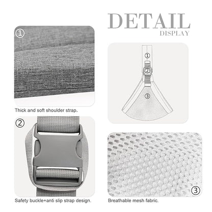 Baby Sling Carrier Newborn to Toddler Adjustable One-Shoulder Design with Hip Seat Support, Labor-Saving Baby Wraps Carrier 10-30 lbs(Mesh,Gray)