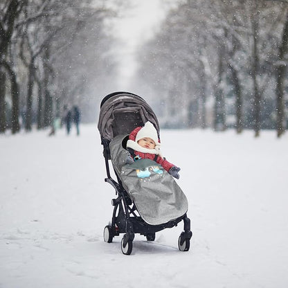 Stroller Cover for Winter, Universal Waterproof Baby Stroller Footmuff, Warm Bunting Sleeping Bag for Cold Weather(Rainbow)