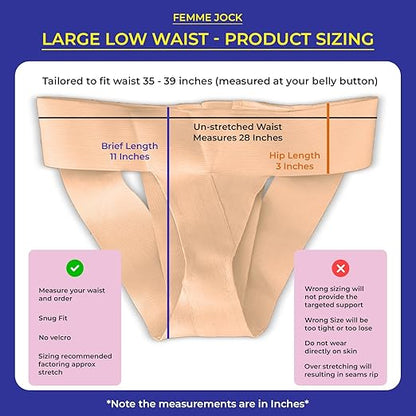 Women's Pelvic Support Belt ― Uterus & Bladder Girdle for Prolapsed bladder | Postpartum Recovery | Dysfunction Pain Relief - Low Waist - BEACH SAND - L
