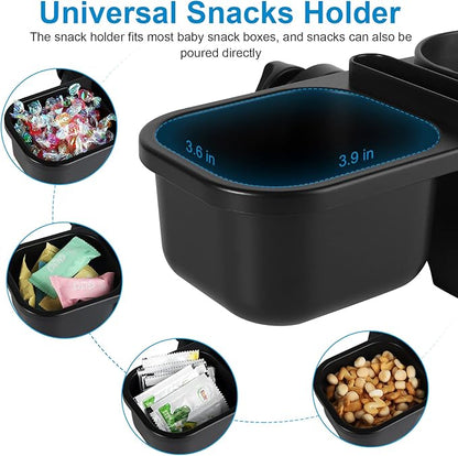 Accmor Stroller Cup Holder with Tray, Universal Cup Holder, Bike Bottle Holder, 360° Rotatable Large Caliber Drinks Holder for Stroller, Bike, Wheelchair, Walker