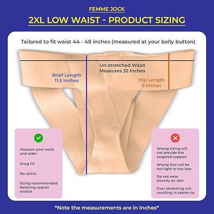 Women's Pelvic Support Belt ― Uterus Girdle for Prolapsed Bladder | Postpartum Recovery | Pain Relief | Low Waist - BEACH SAND - XX-Large