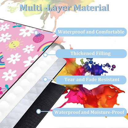 Extra Large Picnic Blanket Waterproof,80"x 80"Foldable Machine Washable Beach Blankets,Outdoor Blanket for 6-8 Adults, Picnic Mat Suitable for Indoor Crawling,Park Beach,Camping,Hiking, Travel(Pink)