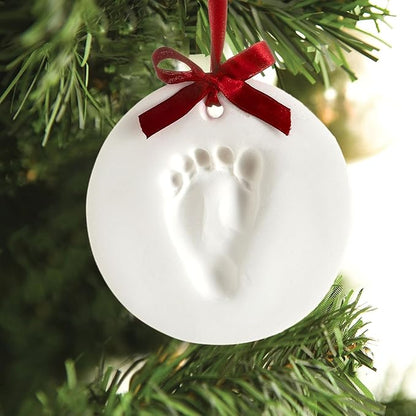 Elfzone Inkless Hand and Footprint Kit - Baby Handprint Stamp or Footprint Keepsake Kit, Easy No-Bake DIY Clay Impression, Paw Print kit for Dogs and Cats