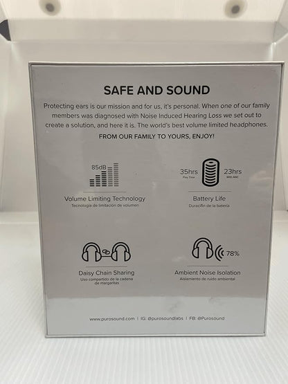 Puro Sound Labs PuroQuiet Plus Noise Cancelling Headphones for Kids, Bluetooth Kids On Ear Headphones with Mic, Lightweight On-Ear Design, Studio-Grade Sound (Pink)