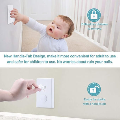 PRObebi Outlet Covers Baby Proofing 52 Pack, Plug Covers for Electrical Outlets, Outlet Plugs Baby Proof for Kids House (White)