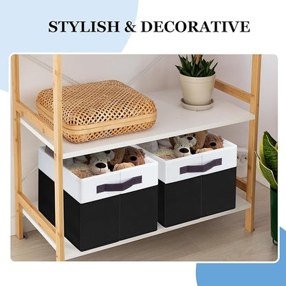 Criusia 6 Pack Closet Organizers and Storage Bins, Cute Dorm Room Essentials for Clothes Beddings Bags, Under Bed Storage Containers, Apartment Essentials Baskets for Organizing (14L*10W*9.5H)