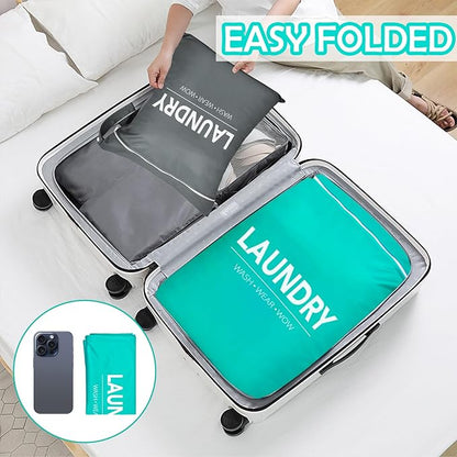 2 Pcs Large Travel Laundry Bag Waterproof Wet Dry Bag Washable Dirty Clothes Bag for Gym Clothes Laundry Wet Clothes Swimming Yoga