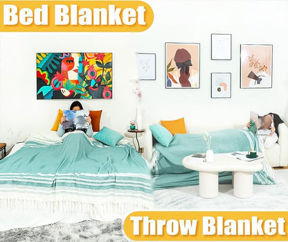 Teal Soft Throw Blanket Bedroom Decoration Living Room Accessories Sofa Couch Cover Chair Apartment Essential Home Finds House Goods Coastal Ocean Beach Teal Fall Turquoise Nursery Decor