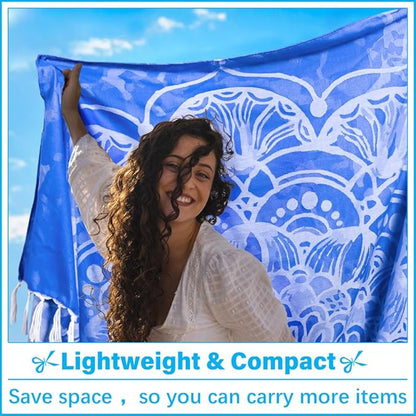 Oversized Turkish Beach Towel Blanket XXL Cotton Sandproof Towels Boho Woven Extra Large Big Sand Free Giant Throw Thick Blankets Huge Quilt XL Picnic Camping Necessities Cloud For Adult Gifts