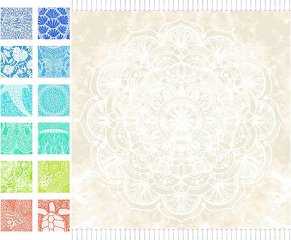 Oversized Turkish Beach Towel Blanket XXL Cotton Sandproof Towels Boho Woven Extra Large Big Sand Free Giant Throw Thick Blankets Huge Quilt XL Picnic Camping Necessities Cloud For Adult Gifts