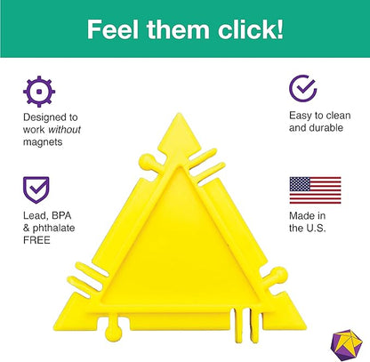 3D Building Set for Learning Math, Includes Many Online Activities,32-pc, Made in USA (Triangle/Rectangle/Square)