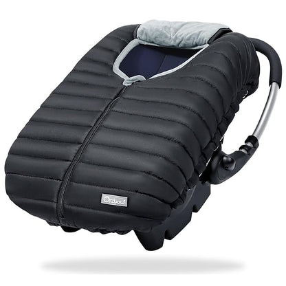 Orzbow Winter Carseat Cover for Baby, Baby Car Seat Cover for Boys & Girls, Warm Infant Car Seat Covers for Cold Weather, Rain & Snow Repellent, Waterproof, Universal Fit, Newborn Essentials, Black