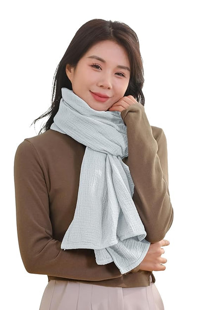 2-Pack Nursing Covers for Breastfeeding, 100% Organic Cotton Muslin Breastfeeding Cover, Multi-Use Nursing Scarf, Car Seat Canopy, Stroller Cover, Soft Breathable Baby Blanket Grey