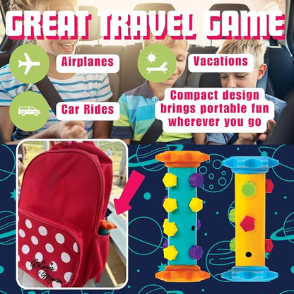 Challenge Your Mind with Tic Tac Totem: 3D Tic Tac Toe Travel Game & Brain Game for Strategy Enthusiasts, Ages 6+ (4X4)