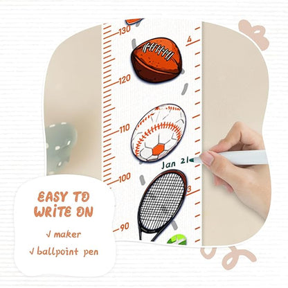 Personalized Name Growth Chart for Kids, Ball Measuring Height Chart, Meaningful Memories Through Kid Size Chart Measurement, Growth Chart Ruler for Wall, Toddler Room Decor