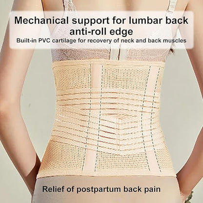Postpartum Belly Support Recovery Belly/Waist/Pelvis Belt Shapewear Slimming Girdle, Beige for Posture Correction (X-Large)