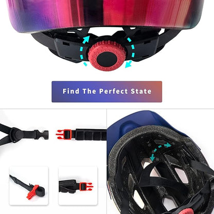 OnBros Kids Bike Helmet - Bike Helmets for 5-14 Boys or Girls with Visor, Children Bicycle Helmet for Skateboard Mountain Scooter Road Cycling, Lightweight and Adjustable 50-57CM