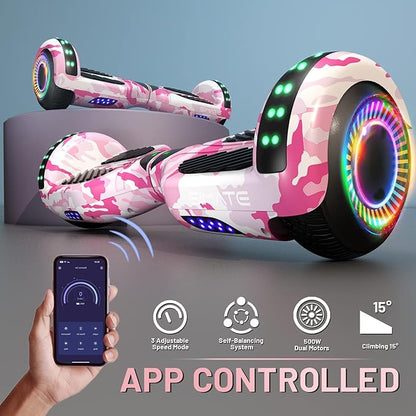 Scooter, Bluetooth & Corlorful LED Lights, Gifts for Kids & Adults & Girls & Boys, for All Ages