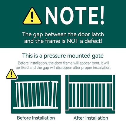 Babelio Baby Gate, 29-48 Inch Auto Close Pet Gate, Easy Install Pressure-Mounted Safety Gate, Extra Wide Pet Gate for Stairs and Doorways, 2 Pack White