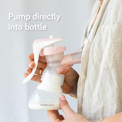 Nanobebe Breastmilk Bottle, Breastfeeding Newborn Breast Like, Anti Colic, Perfect Latch, Preserves Breast Milk nutrients, Twin-Pack Grey
