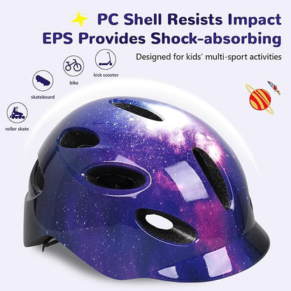 Kids/Youth Bike Helmet for Boys Girls and Teens, Adjustable and Multi-Sport for Bicycle, Kick Scooter, Skateboard, Roller/Inline Skate