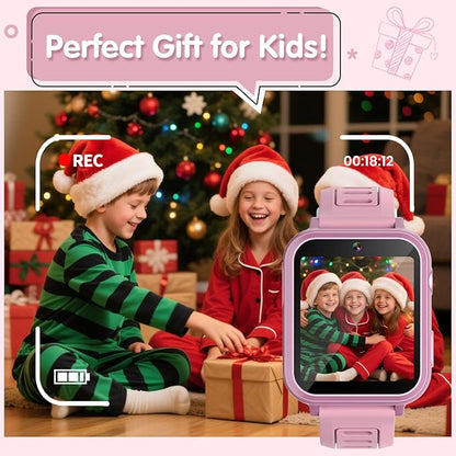 Smart Watch for Kids with 36 Games HD Touch Touchscreen Alarm Clock, Camera Music Player Pedometer Flashlight 12/24 hr Video & Audio Recording, Toys Gift for 3-12 Years Old Girls