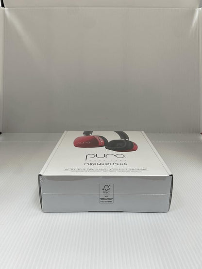 Puro Sound Labs PuroQuiet Plus Kids Noise Cancelling Headphones, Bluetooth Kids On Ear Headphones with Mic, Lightweight On-Ear Design, Studio-Grade Sound (Red)
