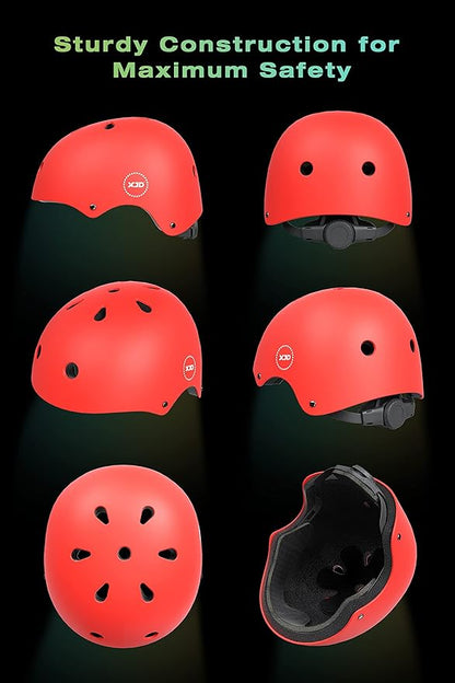 XJD Kids Bike Helmet,Multi-Sport Protective Gear Set for 3-5-8-14 Years Boys Girls with Knee and Elbow Pads Wrist Guards fit Roller Skates,Cycling,Skateboarding,Skating Scooter