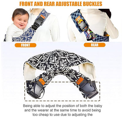 Baby Sling Carrier Newborn to Toddler Adjustable One-Shoulder Design with Safety Buckle, Soft & Lightweight Sling Baby Carrier 10-30 lbs(Mesh,Brown Leopard)