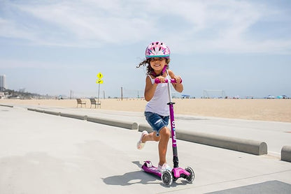 Micro Kickboard - Maxi Deluxe Foldable LED - Three Wheeled, Lean-to-Steer, Fold-to-Carry Swiss-Designed Micro Scooter for Kids with Motion-Activated Light-Up Wheels for Ages 5-12